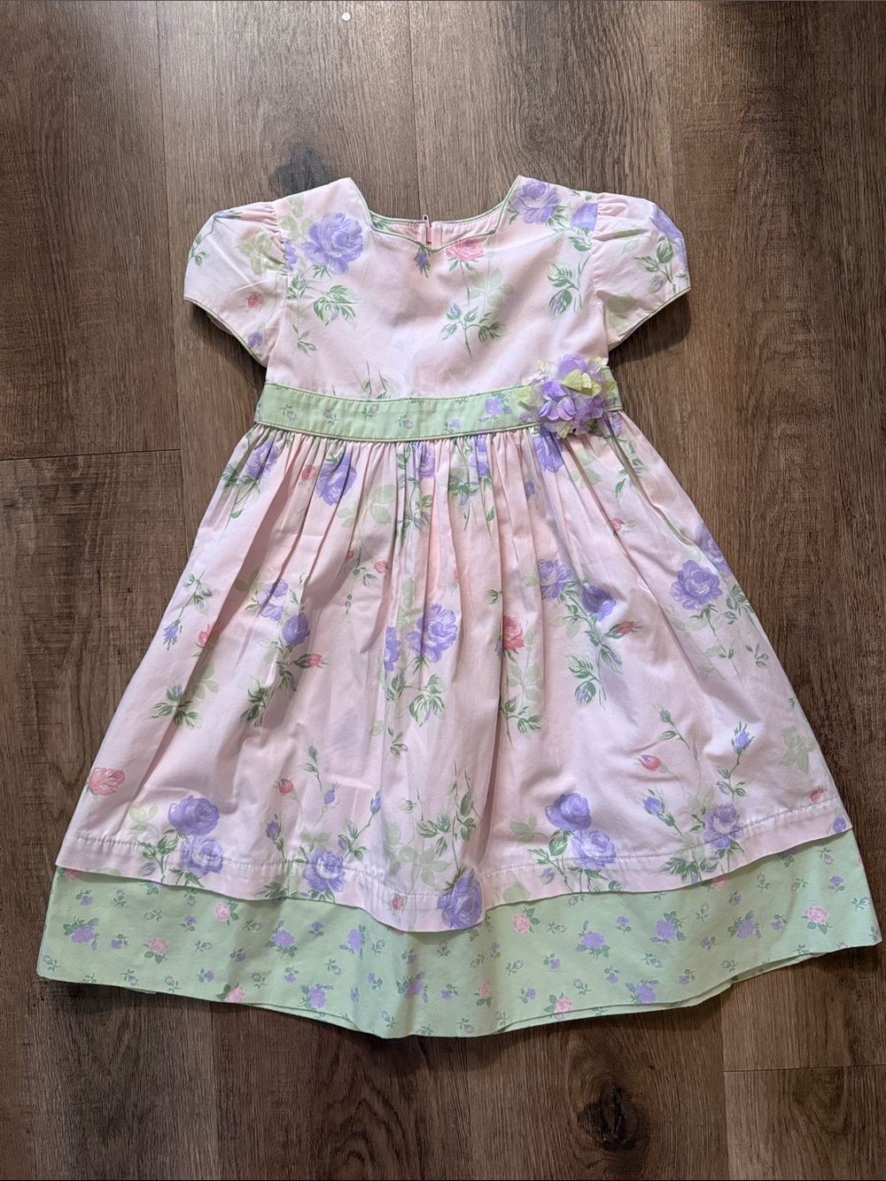 Vintage Hartstrings Toddler Floral Dress Size 3T